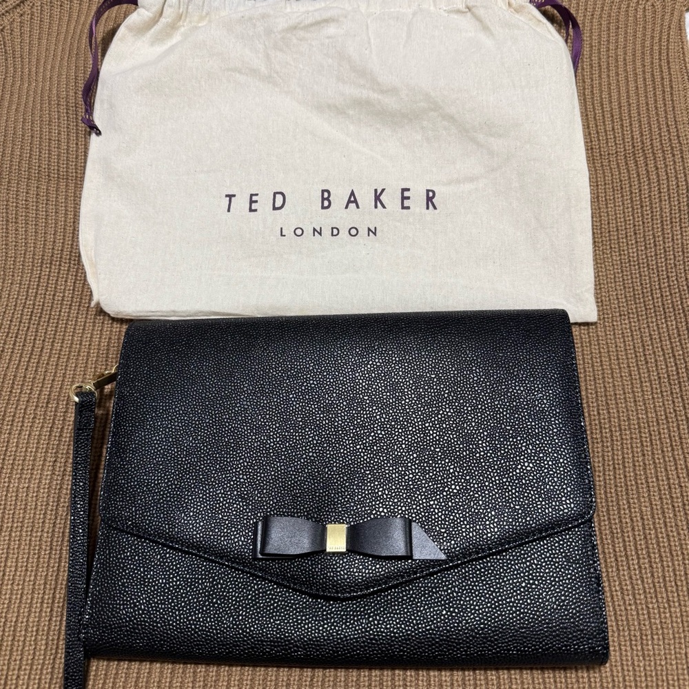 Ted Baker Krystan Bow envelope clutch evening bag